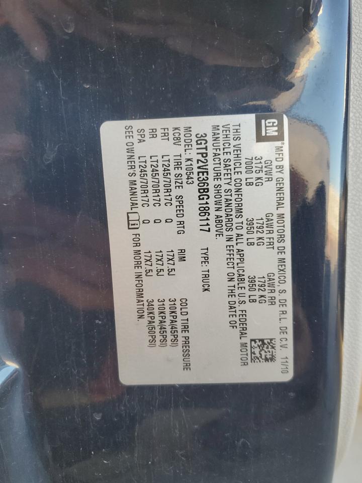 2011 GMC Sierra K1500 Sle VIN: 3GTP2VE36BG186117 Lot: 90327605