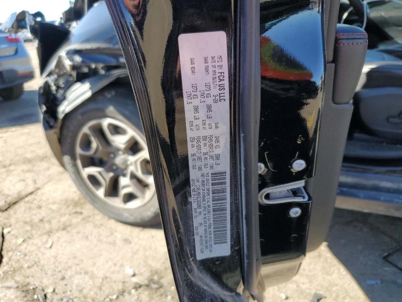 2020 Jeep Cherokee Trailhawk VIN: 1C4PJMBX3LD622862 Lot: 85533595