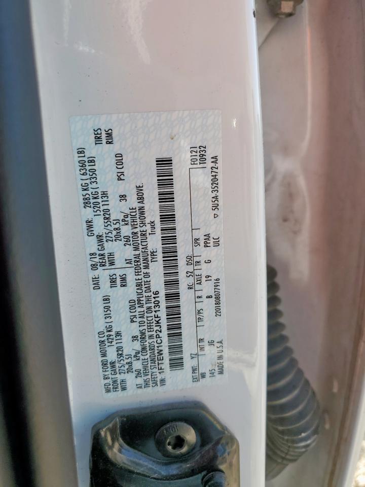 2018 Ford F150 Supercrew VIN: 1FTEW1CP2JKF13016 Lot: 82290455