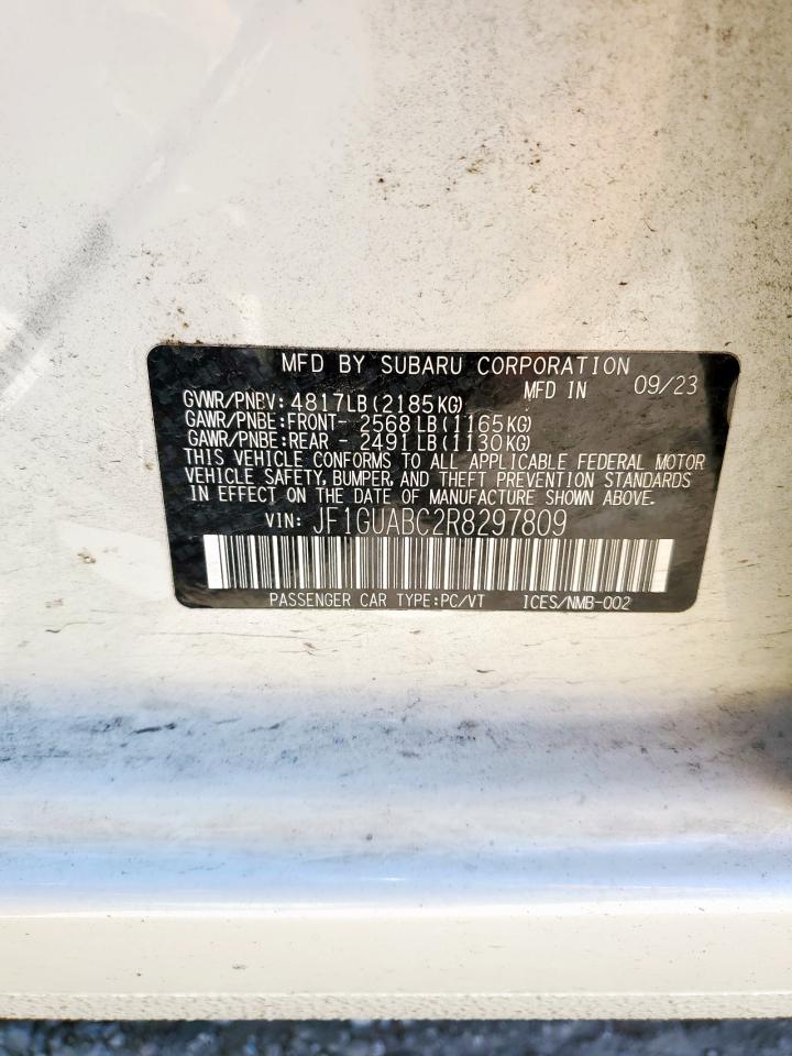2024 Subaru Impreza VIN: JF1GUABC2R8297809 Lot: 86146625