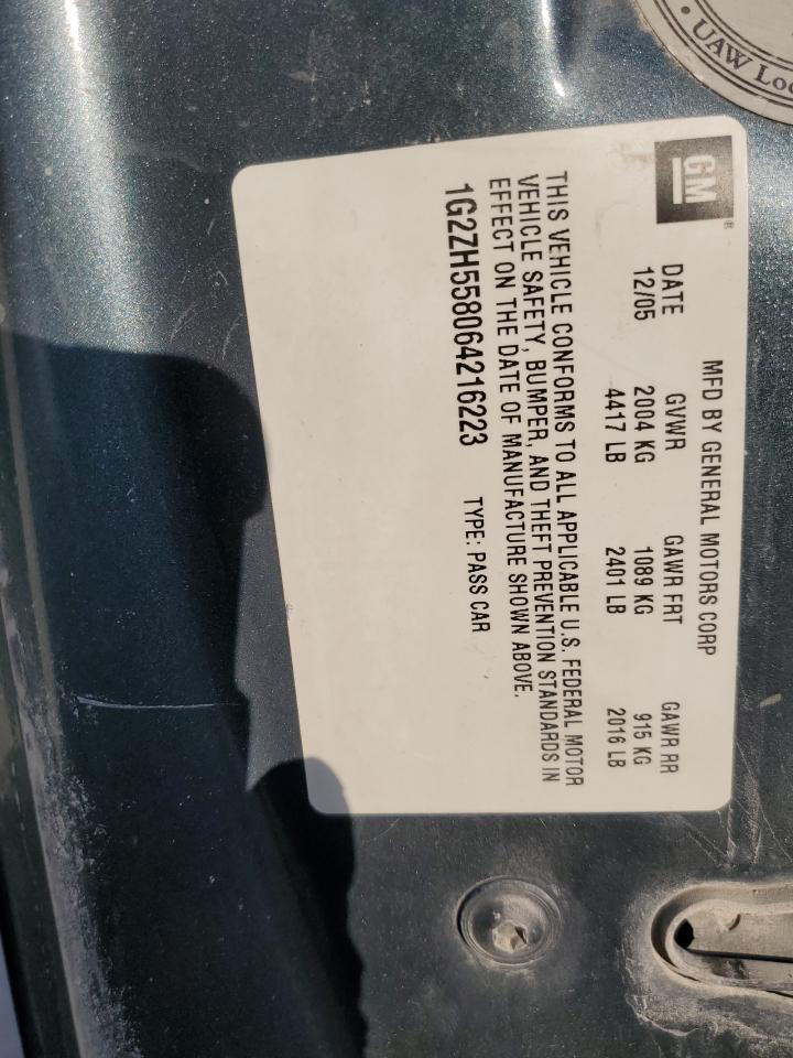 2006 Pontiac G6 Gt VIN: 1G2ZH558064216223 Lot: 85597355