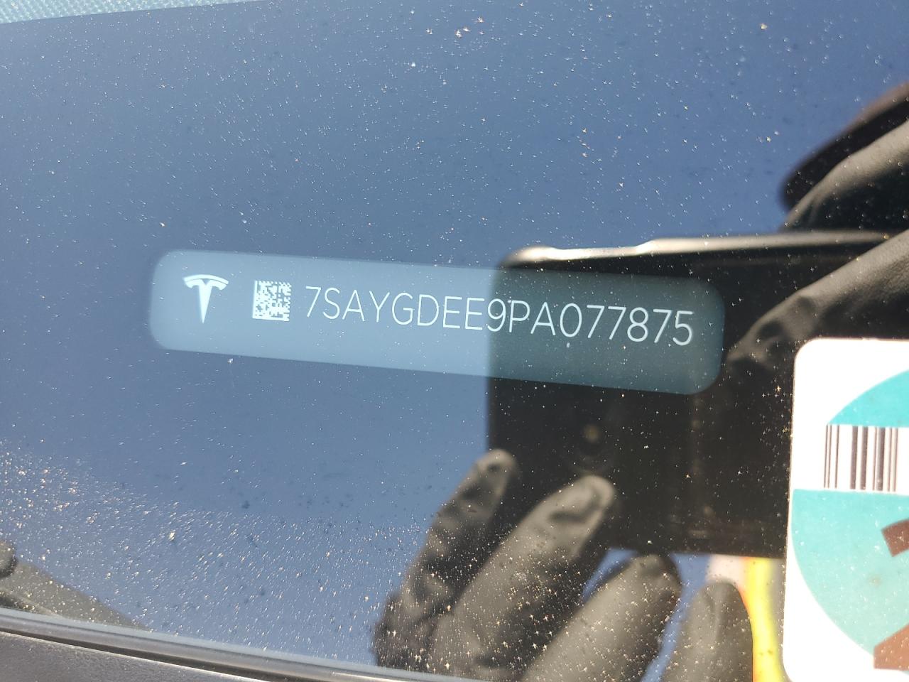 2023 Tesla Model Y VIN: 7SAYGDEE9PA077875 Lot: 85007555