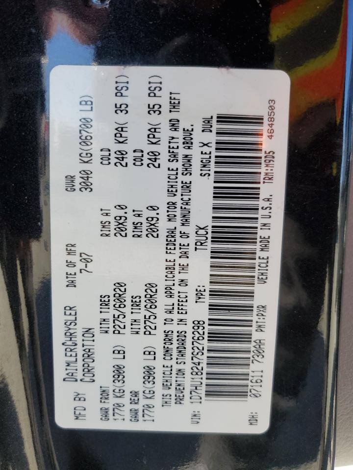 2007 Dodge Ram 1500 St VIN: 1D7HU18247S276298 Lot: 86115125