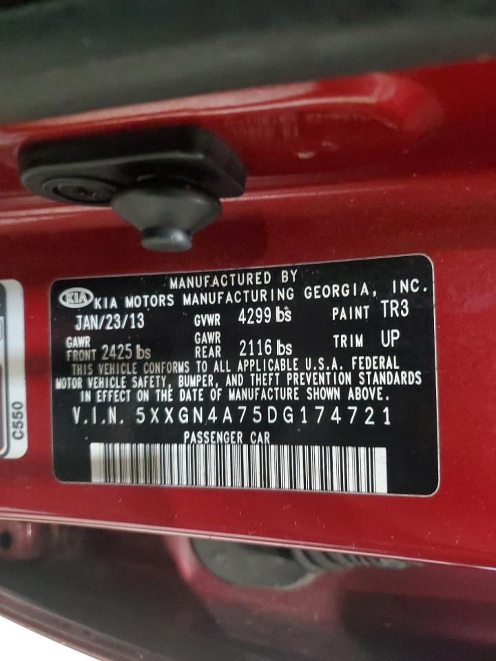 2013 Kia Optima Ex VIN: 5XXGN4A75DG174721 Lot: 84460695