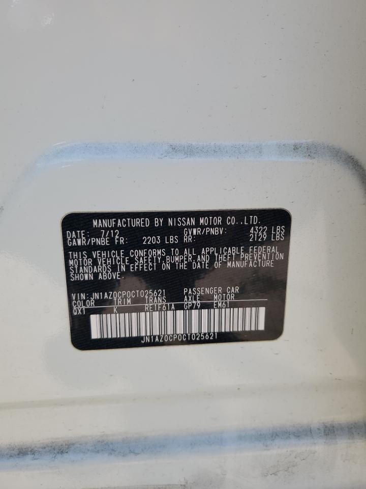 2012 Nissan Leaf Sv VIN: JN1AZ0CP0CT025621 Lot: 85881265