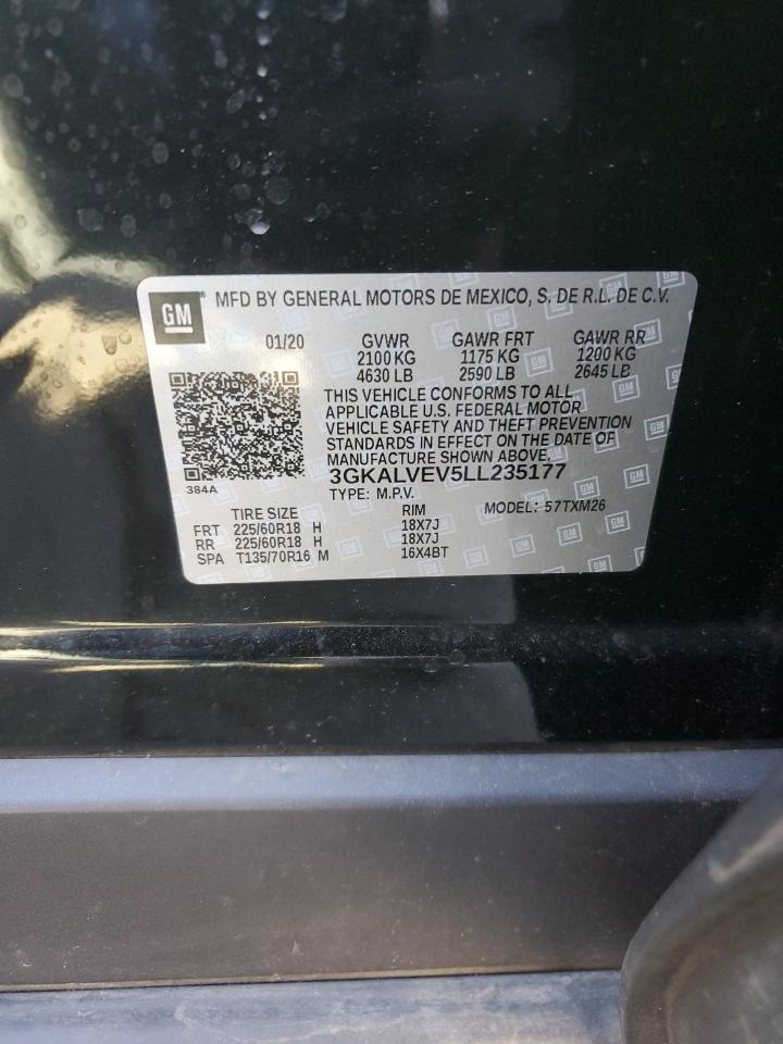 2020 GMC Terrain Slt VIN: 3GKALVEV5LL235177 Lot: 90885615