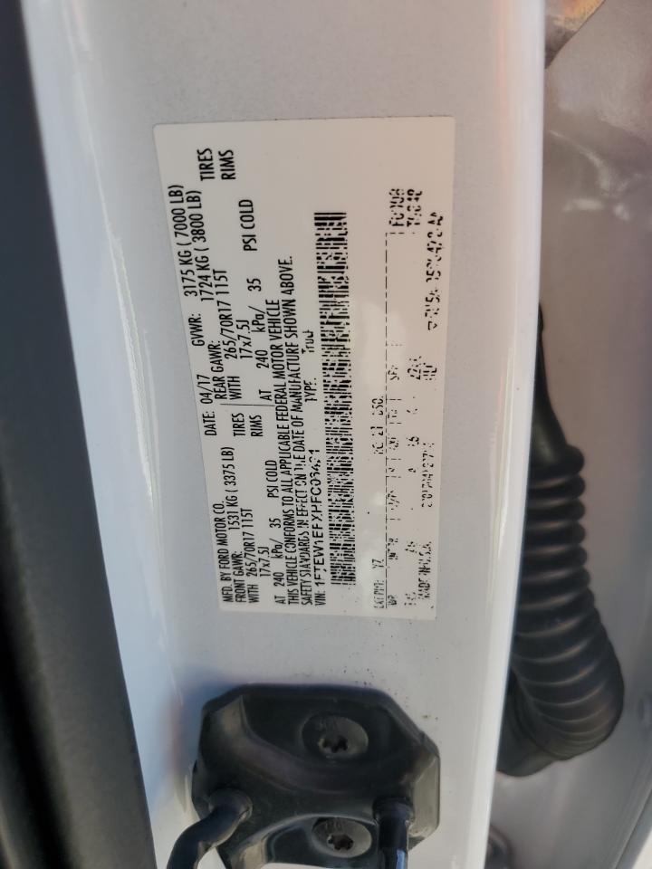 2017 Ford F150 Supercrew VIN: 1FTEW1EFXHFC06491 Lot: 86136825