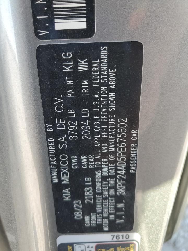 2023 Kia Forte Lx VIN: 3KPF24AD5PE675602 Lot: 89691125