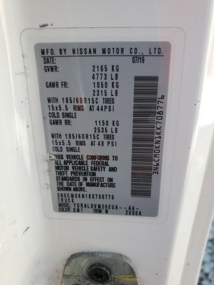 2019 Nissan Nv200 2.5S VIN: 3N6CM0KN1KK708776 Lot: 85269665