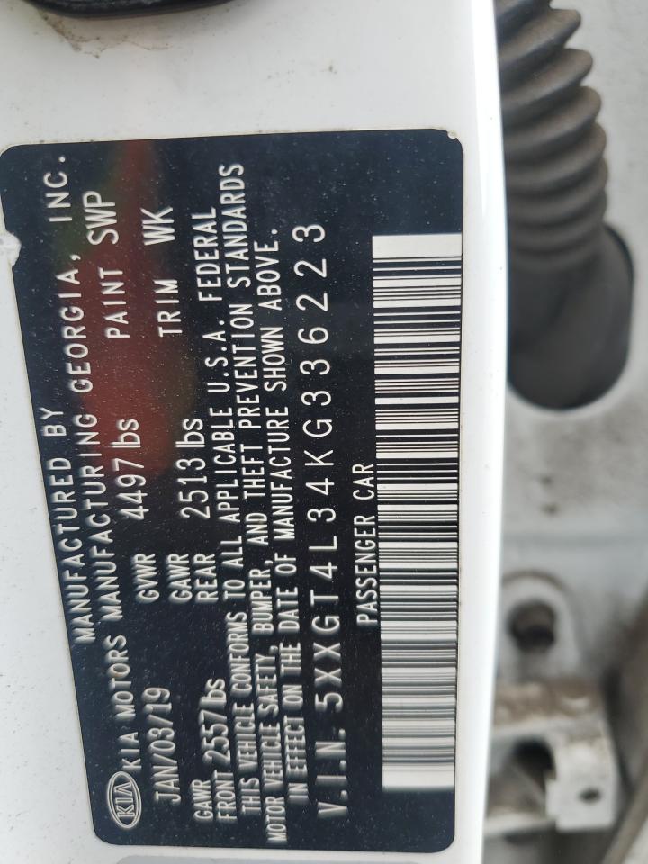 2019 Kia Optima Lx VIN: 5XXGT4L34KG336223 Lot: 82309445