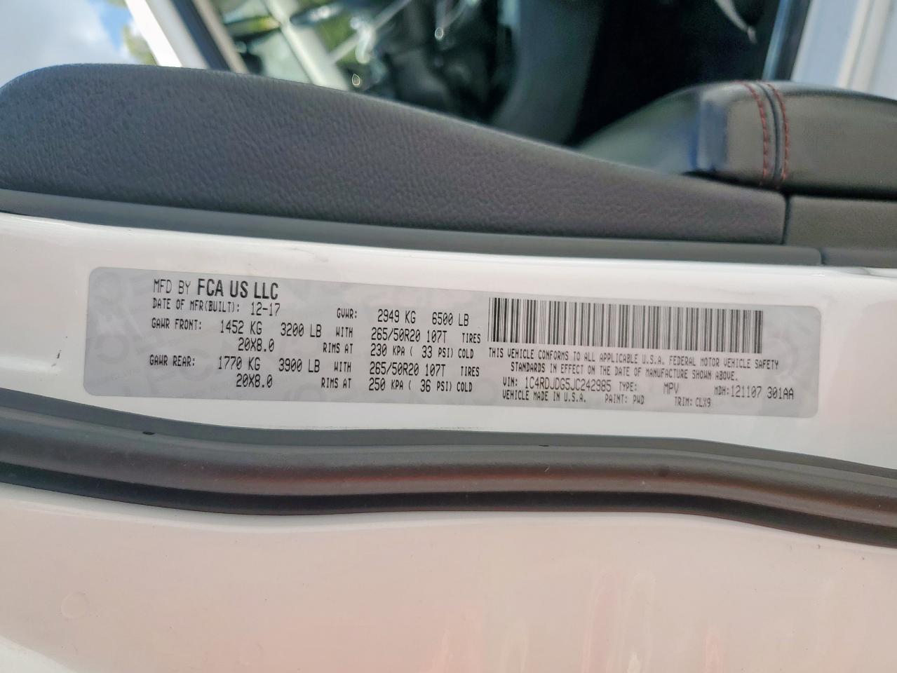 2018 Dodge Durango Gt VIN: 1C4RDJDG5JC242985 Lot: 85129045