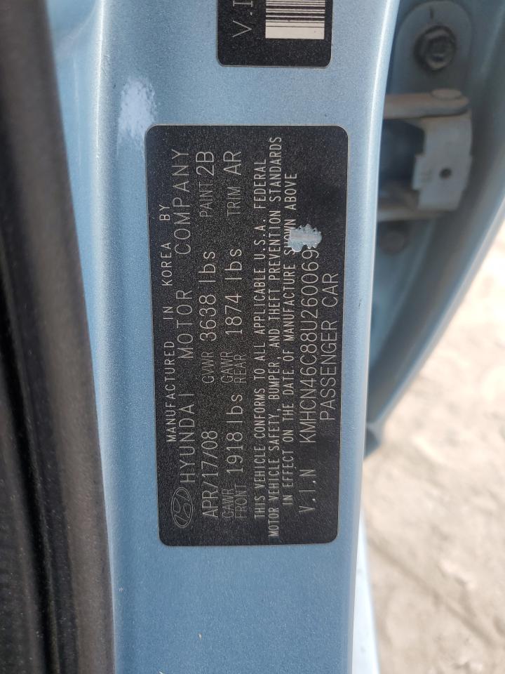 2008 Hyundai Accent Gls VIN: KMHCN46C88U260069 Lot: 81873655