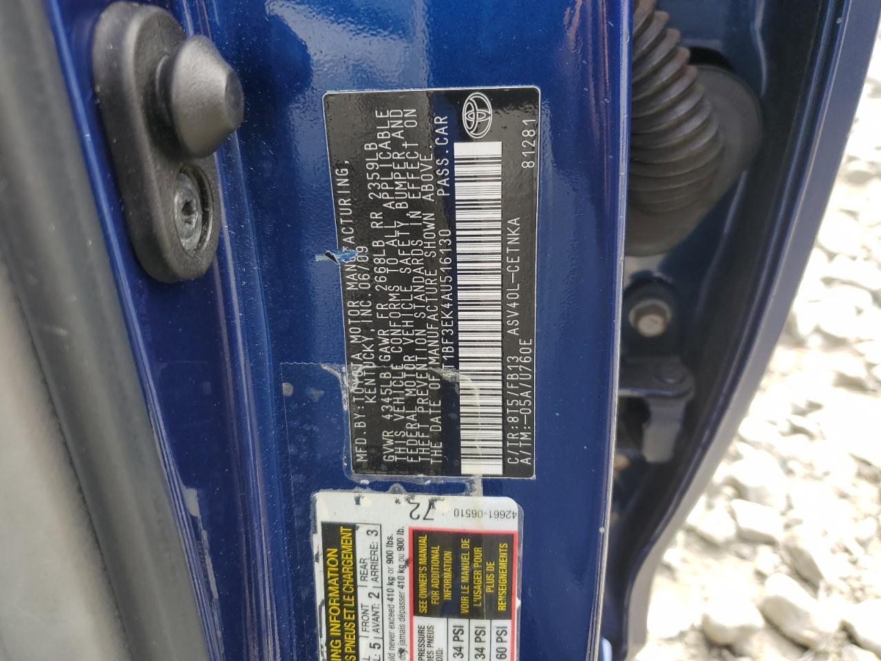 2010 Toyota Camry Base VIN: 4T1BF3EK4AU516130 Lot: 85820695