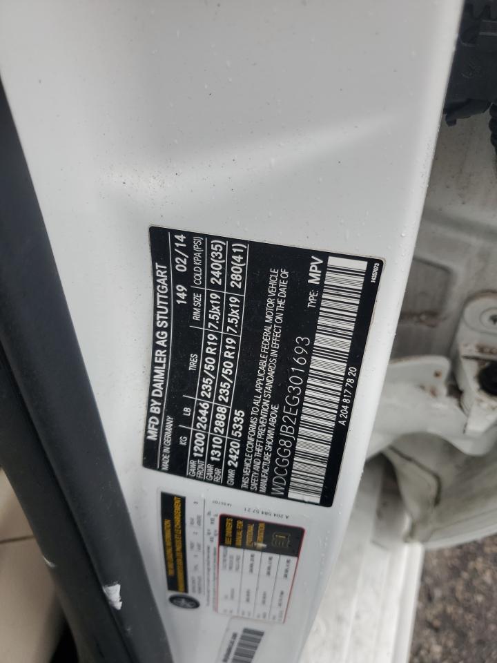 2014 Mercedes-Benz Glk 350 4Matic VIN: WDCGG8JB2EG301693 Lot: 85395265