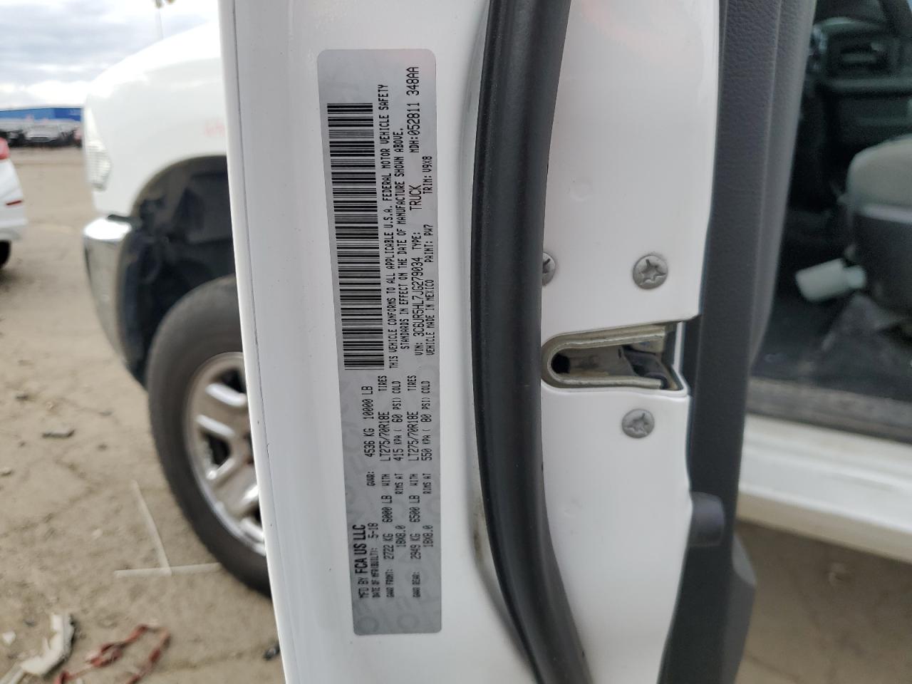 2018 Ram 2500 St VIN: 3C6UR5HL7JG279034 Lot: 90709085