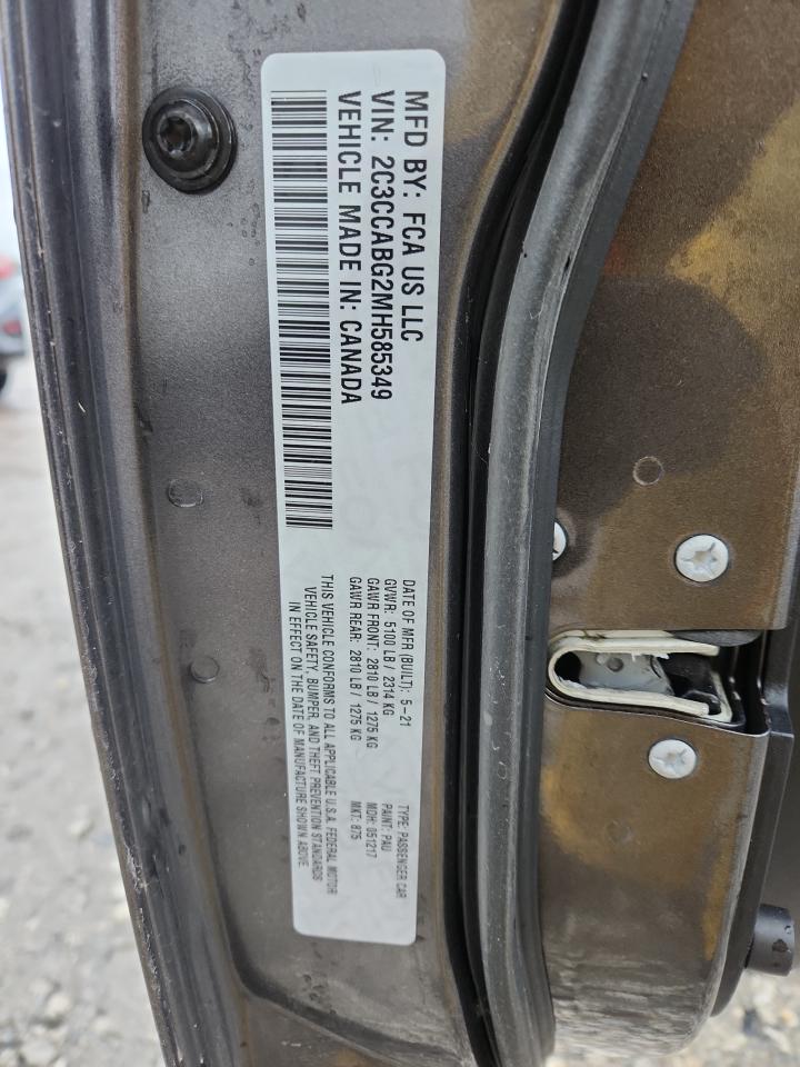 2021 Chrysler 300 S VIN: 2C3CCABG2MH585349 Lot: 89806415