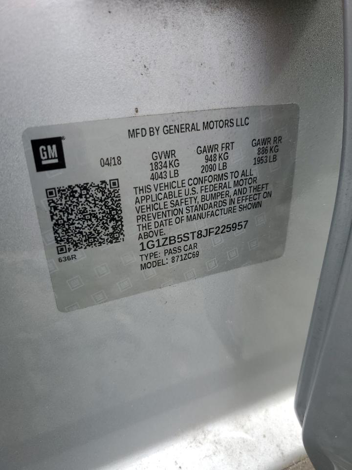 2018 Chevrolet Malibu Ls VIN: 1G1ZB5ST8JF225957 Lot: 86122605