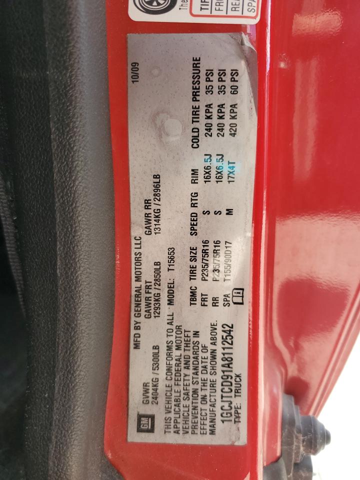 2010 Chevrolet Colorado Lt VIN: 1GCJTCD91A8112542 Lot: 82340415