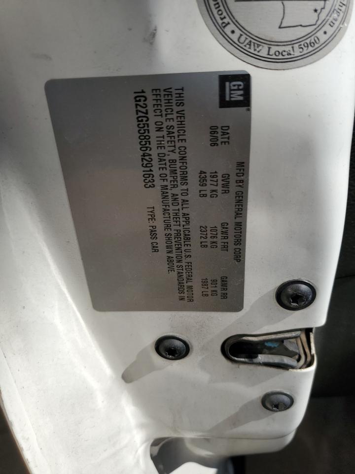 2006 Pontiac G6 Se1 VIN: 1G2ZG558564291633 Lot: 85158975
