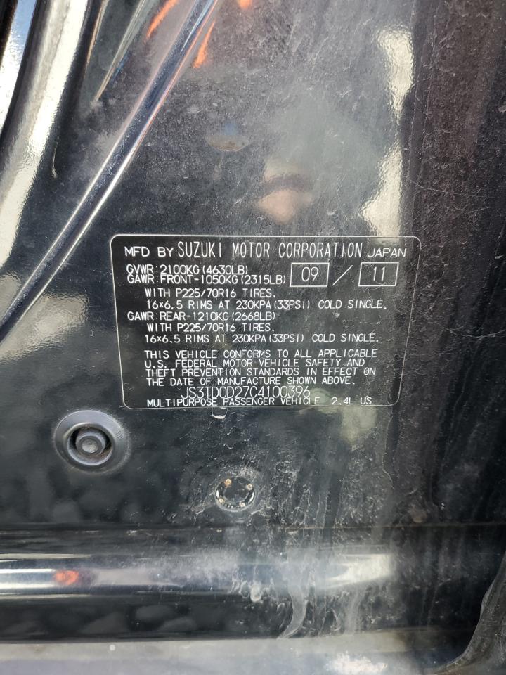 2012 Suzuki Grand Vitara Premium VIN: JS3TD0D27C4100396 Lot: 82469195