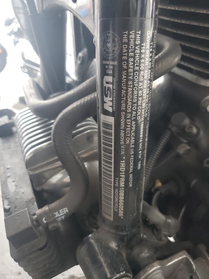 2011 Harley-Davidson Flhrc VIN: 1HD1FRM10BB660586 Lot: 87249695