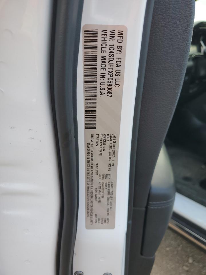 2023 Dodge Durango Pursuit VIN: 1C4SDJFTXPC590687 Lot: 86072975