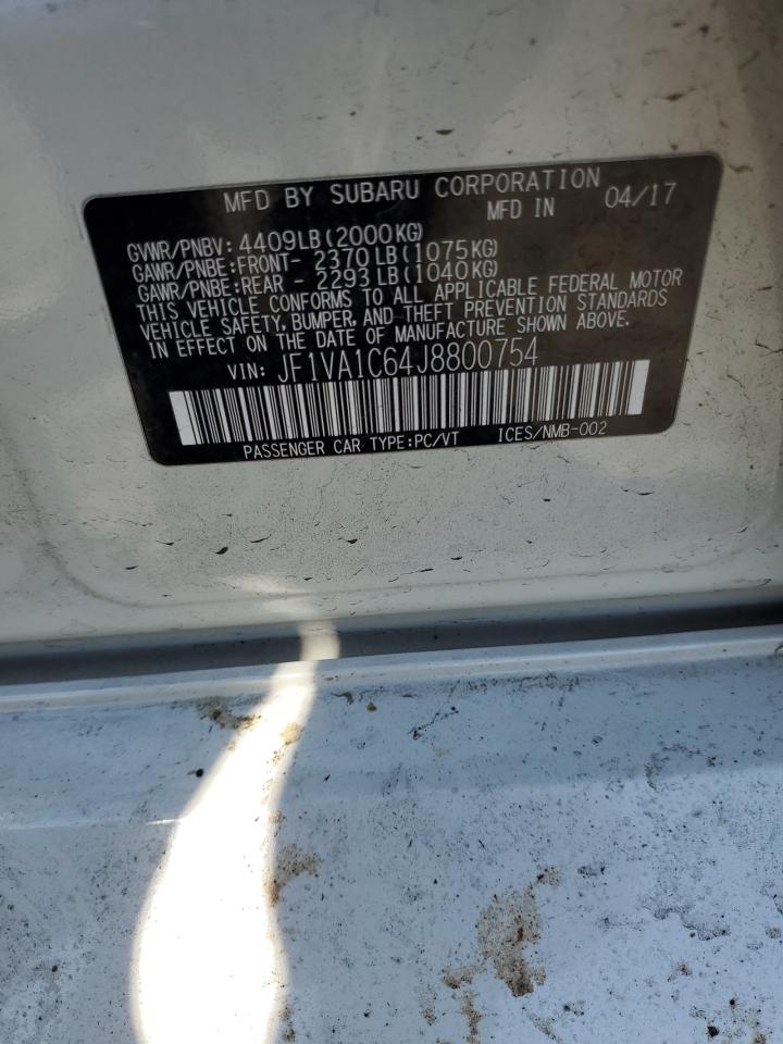 2018 Subaru Wrx Premium VIN: JF1VA1C64J8800754 Lot: 84779255