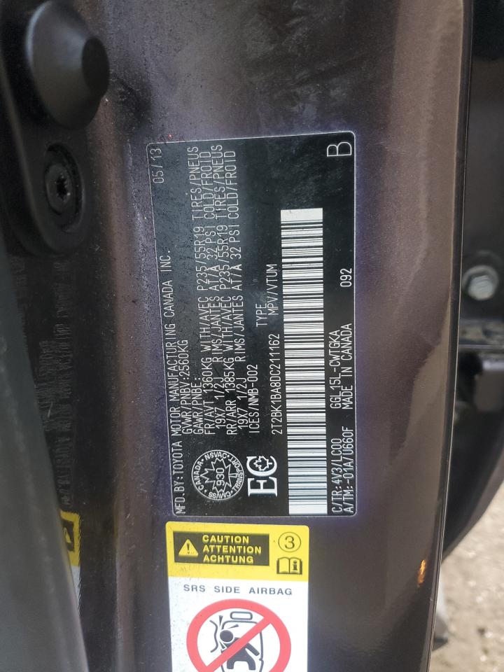 2013 Lexus Rx 350 Base VIN: 2T2BK1BA8DC211162 Lot: 89894795