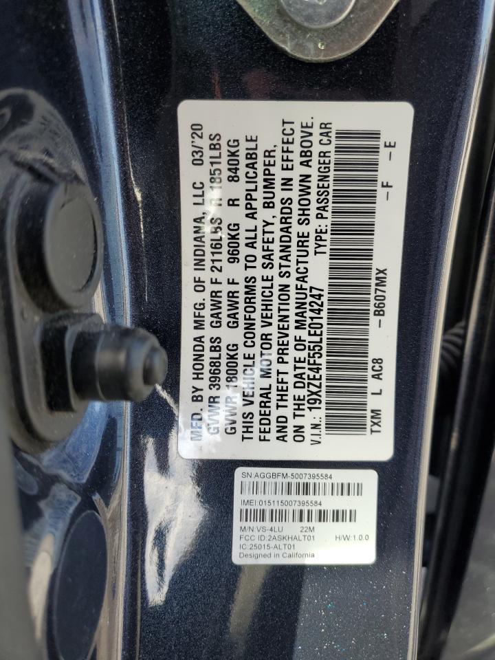 2020 Honda Insight Ex VIN: 19XZE4F55LE014247 Lot: 81987915