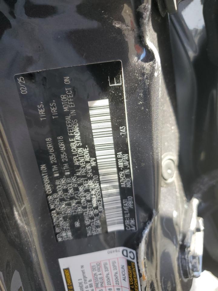 2025 Lexus Nx 350H Base VIN: JTJGKCEZXS5034970 Lot: 92930945