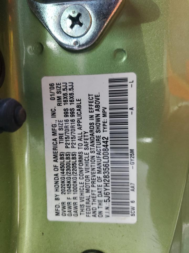 2006 Honda Element Lx VIN: 5J6YH28356L008442 Lot: 81944825