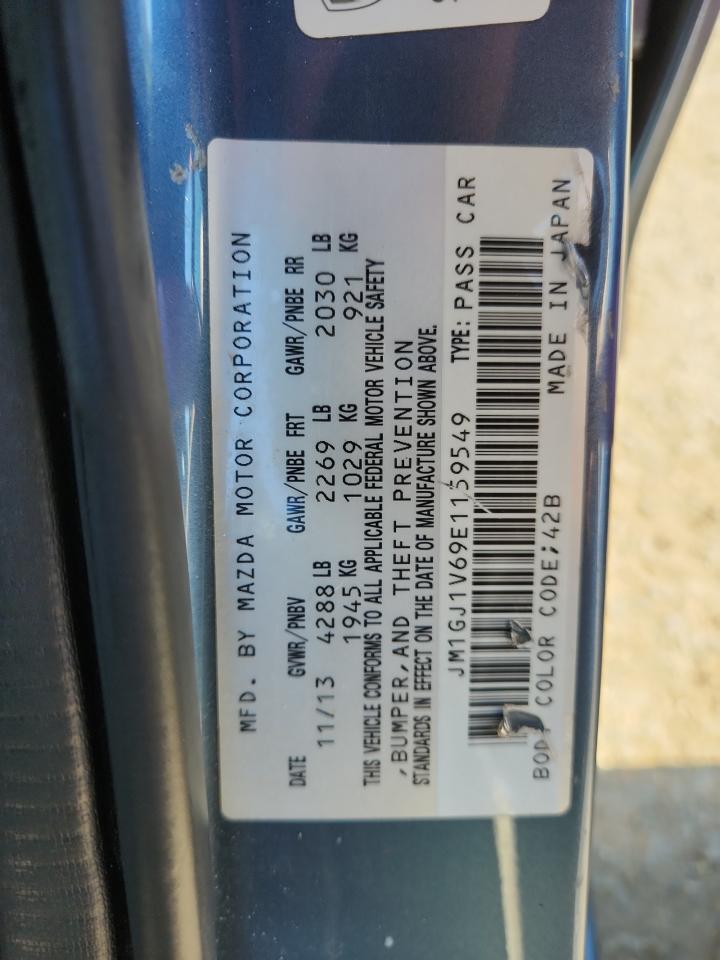 2014 Mazda 6 Touring VIN: JM1GJ1V69E1159549 Lot: 90127105