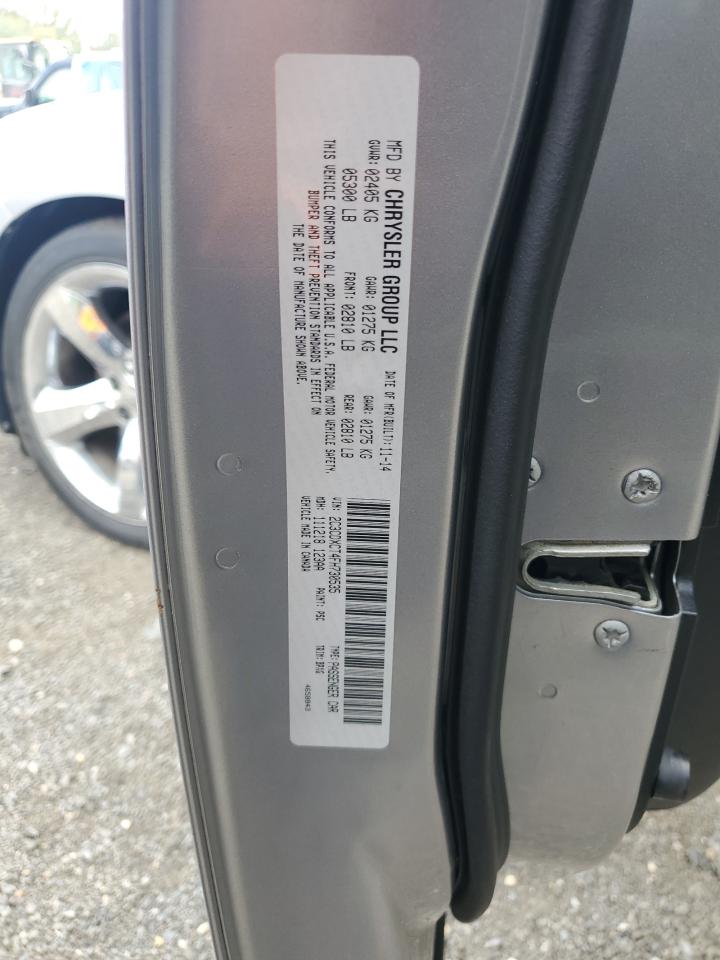 2015 Dodge Charger R/T VIN: 2C3CDXCT4FH730535 Lot: 85700535