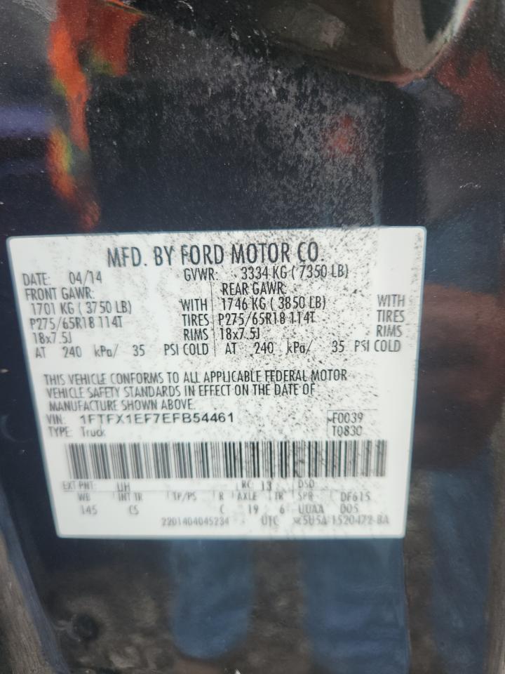 2014 Ford F150 Super Cab VIN: 1FTFX1EF7EFB54461 Lot: 86078995