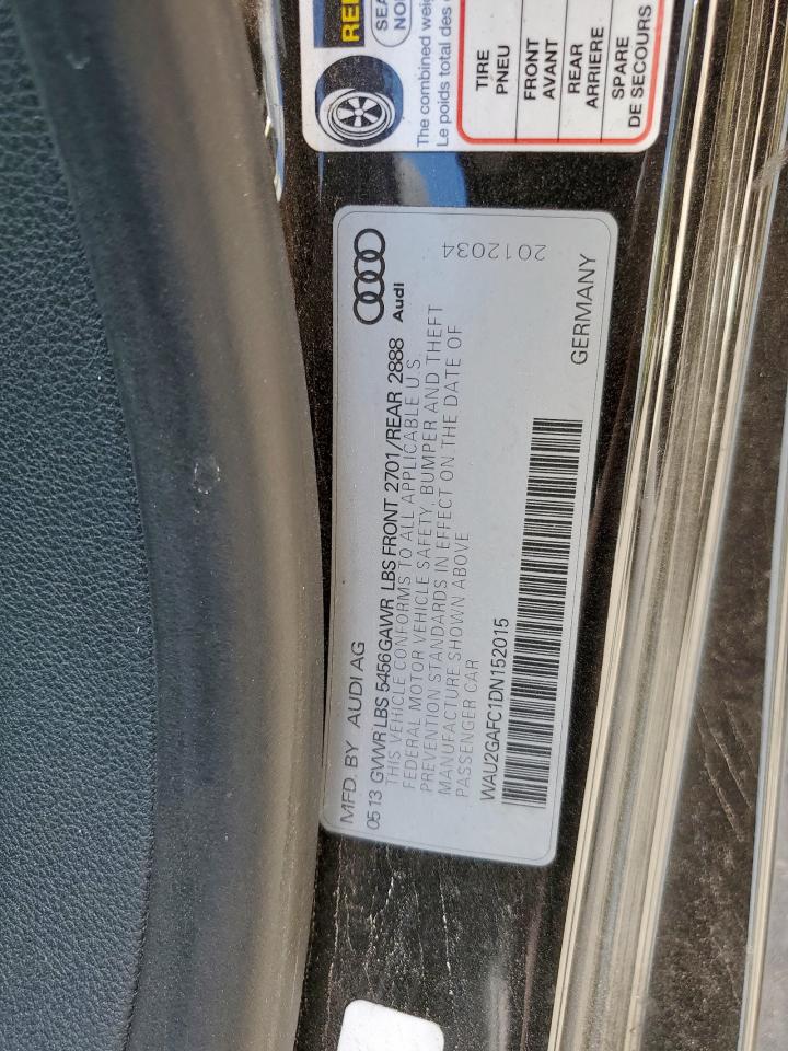 2013 Audi A7 Prestige VIN: WAU2GAFC1DN152015 Lot: 85698805