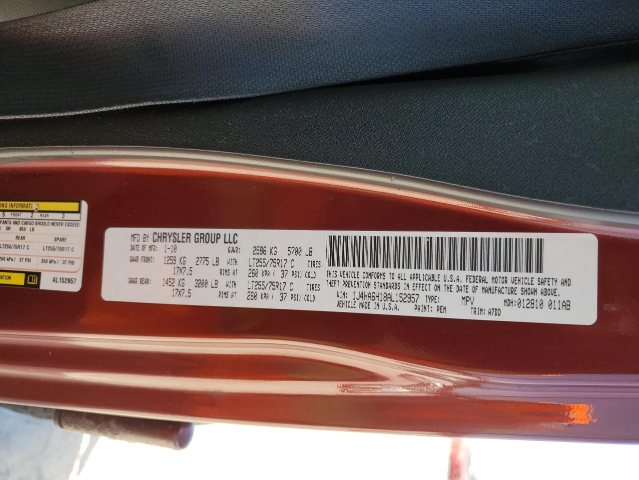 2010 Jeep Wrangler Unlimited Rubicon VIN: 1J4HA6H18AL152957 Lot: 82289245