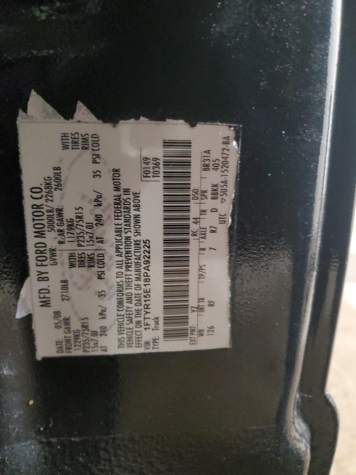 2008 Ford Ranger Super Cab VIN: 1FTYR15E18PA92225 Lot: 90394555