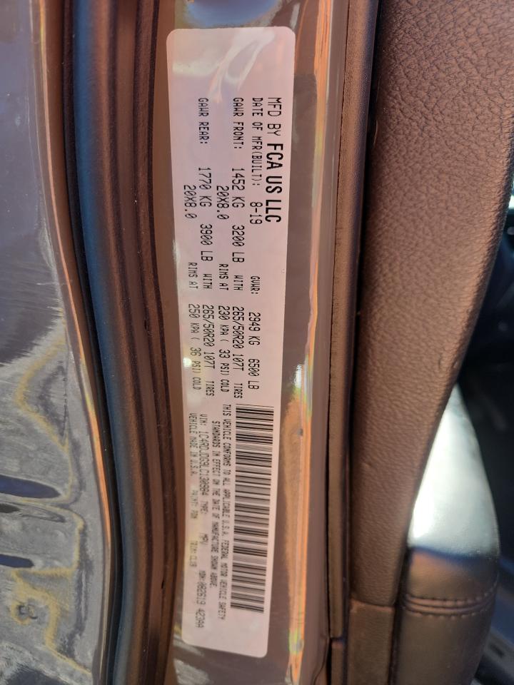 2020 Dodge Durango Gt VIN: 1C4RDJDG9LC130984 Lot: 84738445