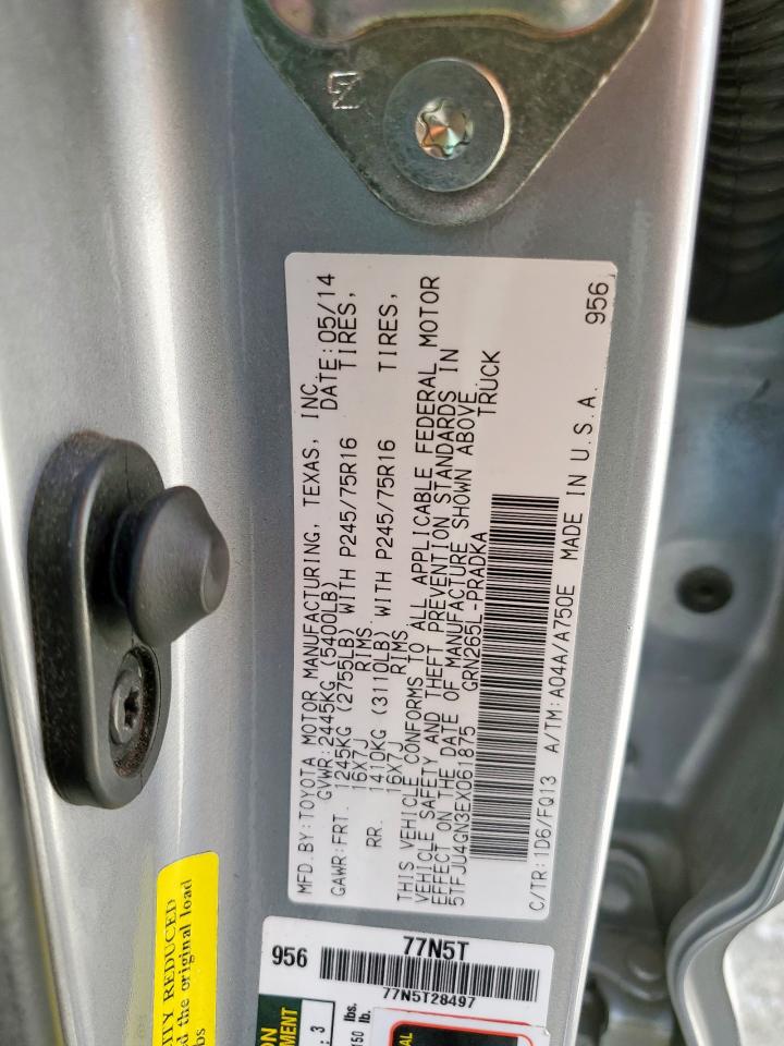 2014 Toyota Tacoma Double Cab Prerunner VIN: 5TFJU4GN3EX061875 Lot: 82182285