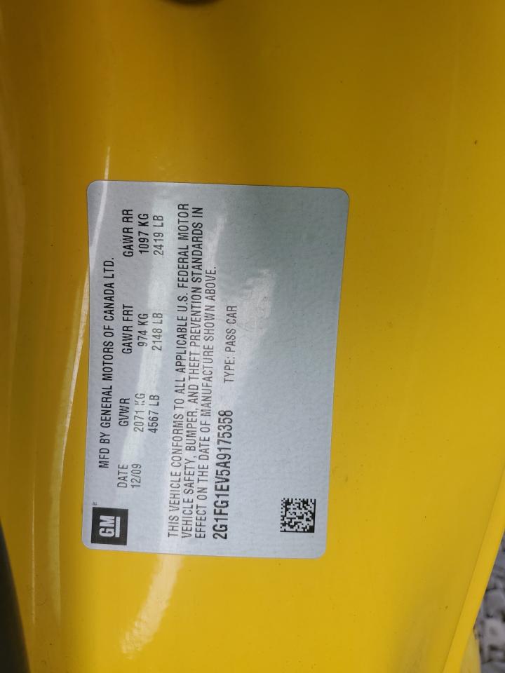 2010 Chevrolet Camaro Lt VIN: 2G1FG1EV5A9175358 Lot: 85548625