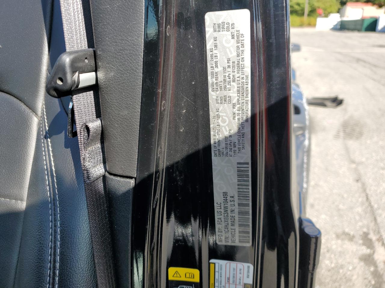 2022 Jeep Wrangler Unlimited Sahara VIN: 1C4HJXEG3NW104498 Lot: 84204645