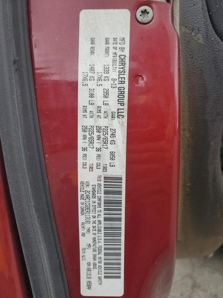 2014 Chrysler Town & Country Touring L VIN: 2C4RC1CG9ER113181 Lot: 84964075