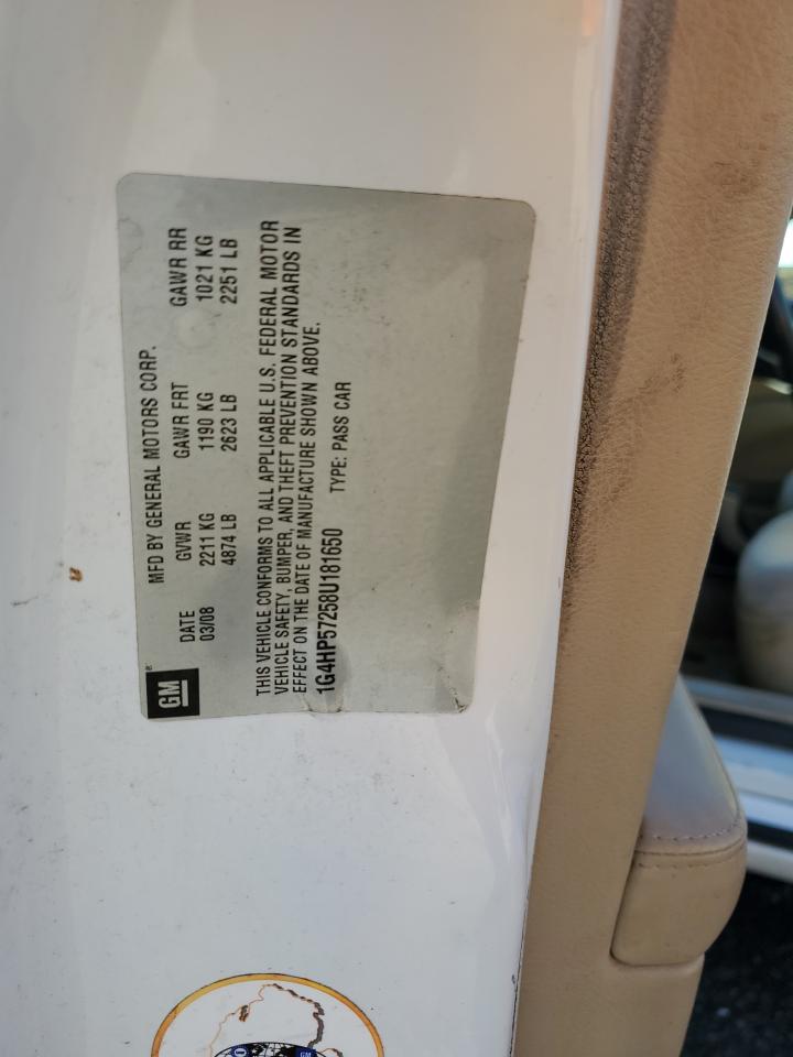 2008 Buick Lucerne Cx VIN: 1G4HP57258U181650 Lot: 89841015