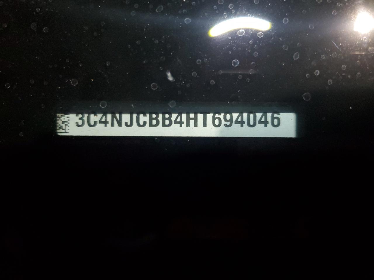 2017 Jeep Compass Latitude VIN: 3C4NJCBB4HT694046 Lot: 86602115