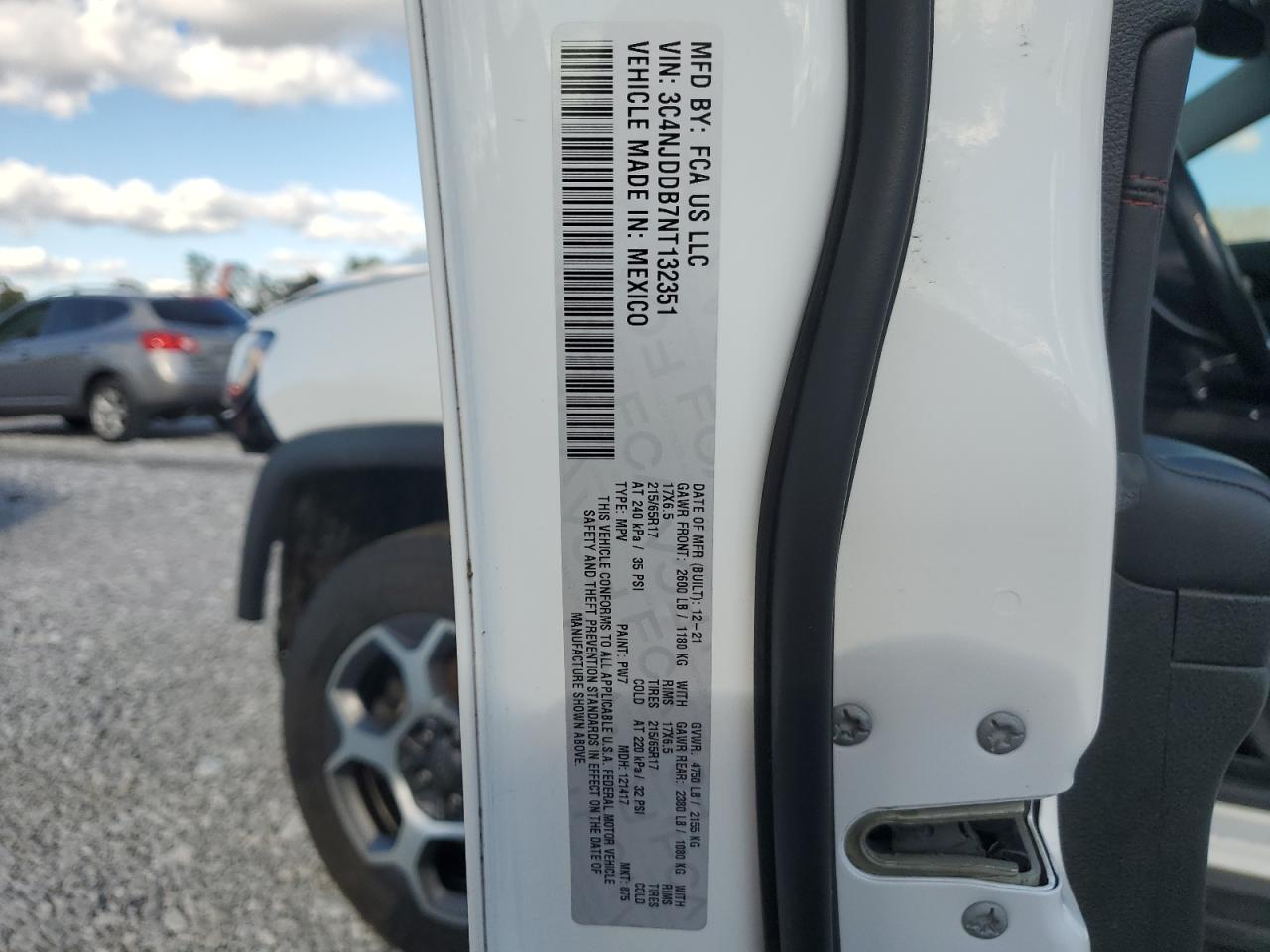 2022 Jeep Compass Trailhawk VIN: 3C4NJDDB7NT132351 Lot: 85877785