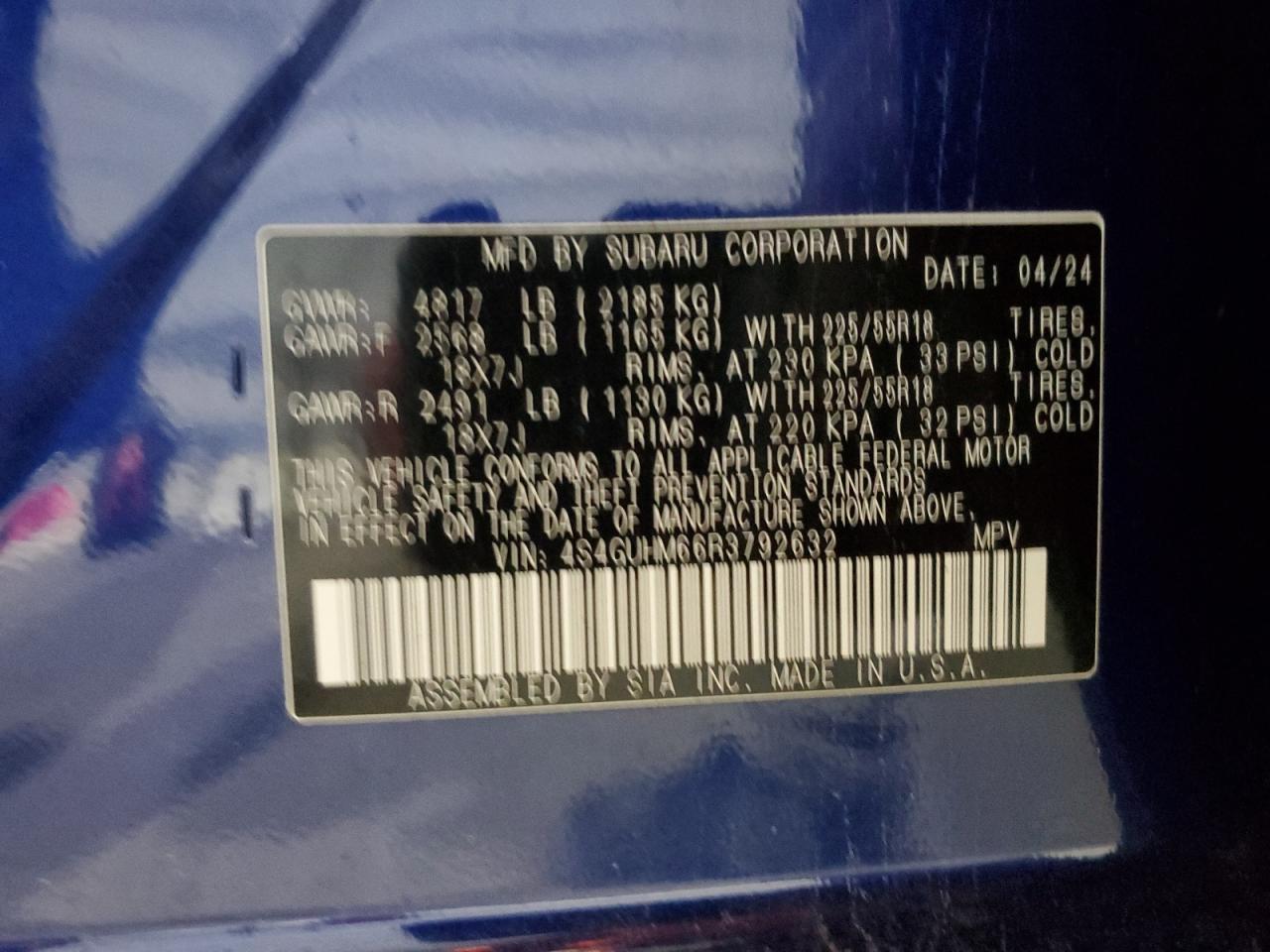 2024 Subaru Crosstrek Limited VIN: 4S4GUHM66R3792632 Lot: 80474495