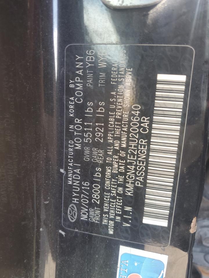 2017 Genesis G80 Base VIN: KMHGN4JE2HU200640 Lot: 84984655