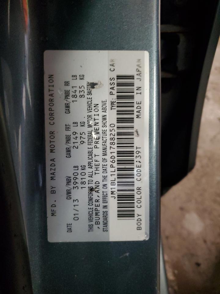 2013 Mazda 3 I VIN: JM1BL1LP6D1788250 Lot: 89673685