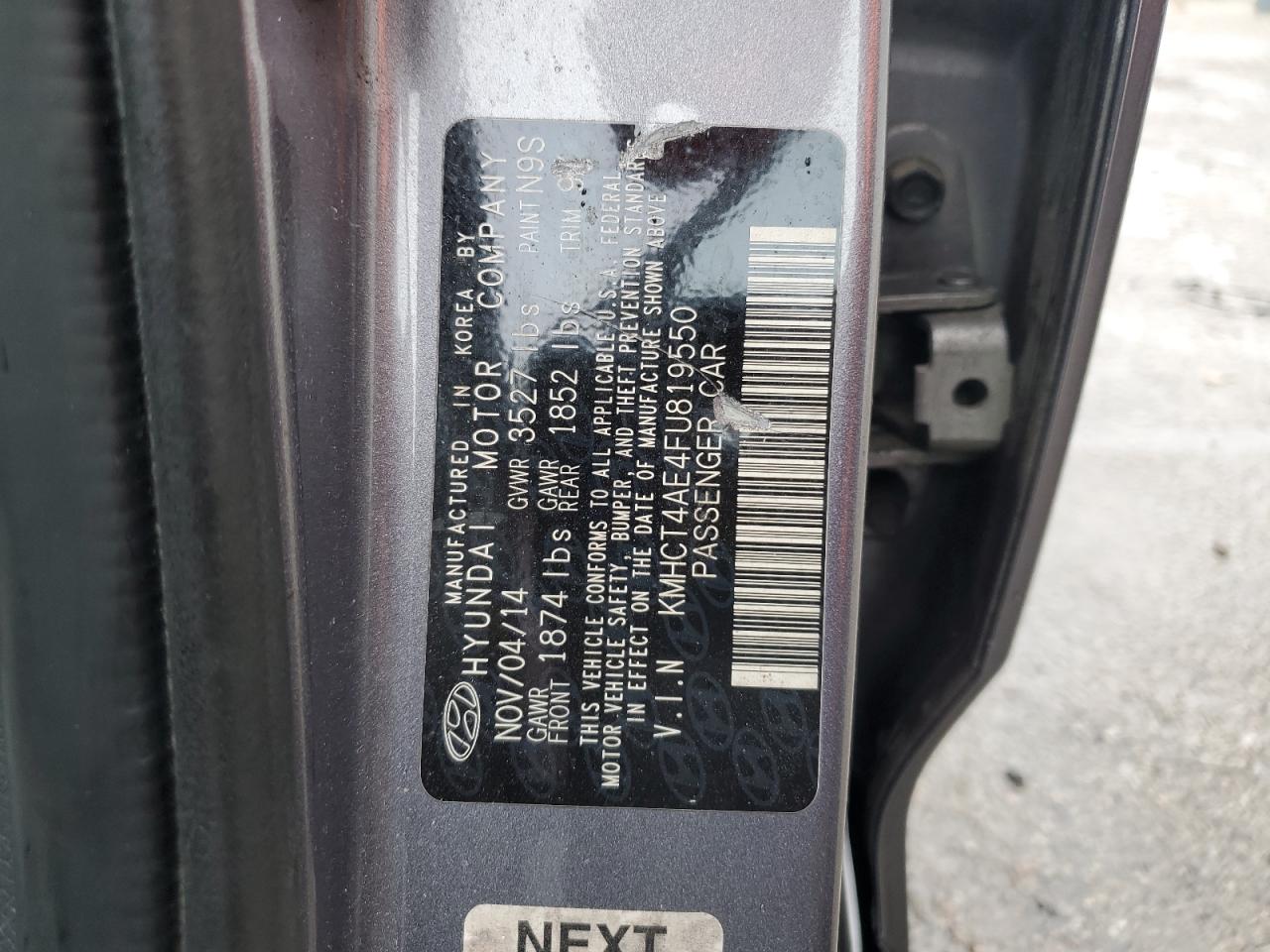 2015 Hyundai Accent Gls VIN: KMHCT4AE4FU819550 Lot: 89662395