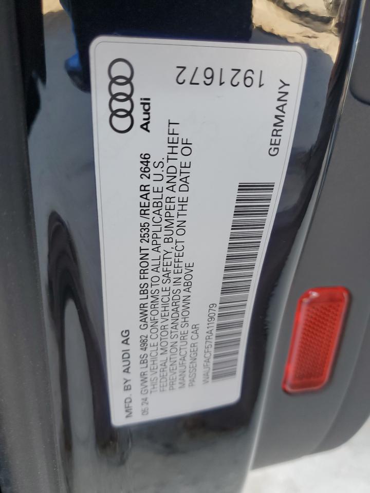 2024 Audi A5 Premium Plus 45 VIN: WAUFACF57RA119079 Lot: 82285305